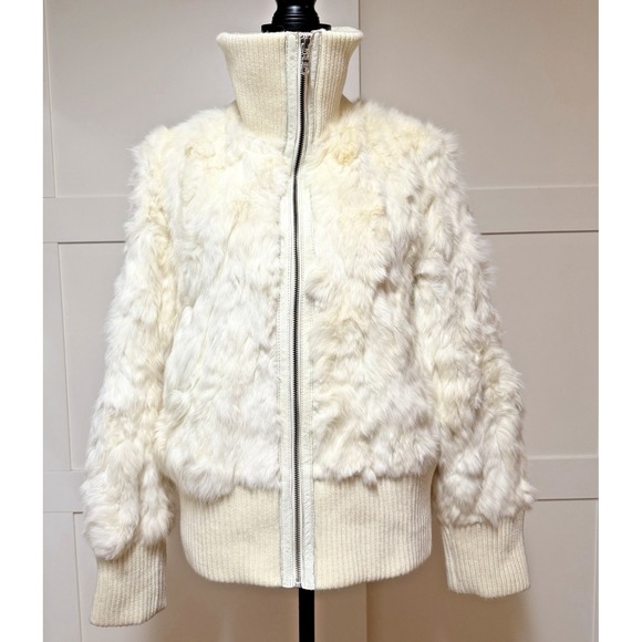 Wilson's Leather Jackets & Blazers - Wilsons Leather Cream Bomber Jacket